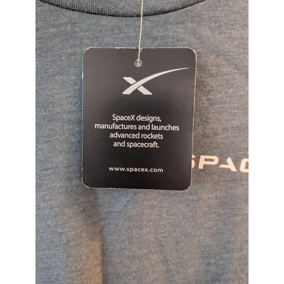 NWT Women’s Shirt  Med Space X STP2 Falcon Heavy Teal See Measurements Unisex - Picture 4 of 7